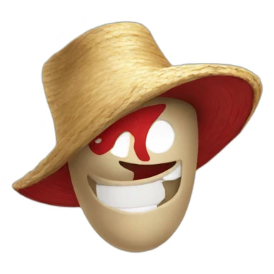 Strawhat with red sticker