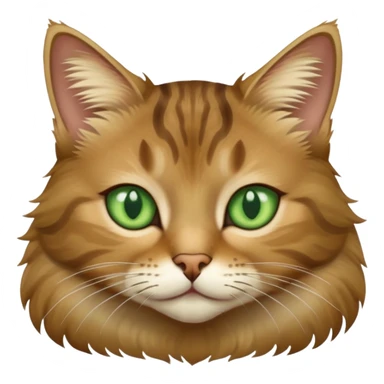 tabby brown and beige cat with green eyes sticker