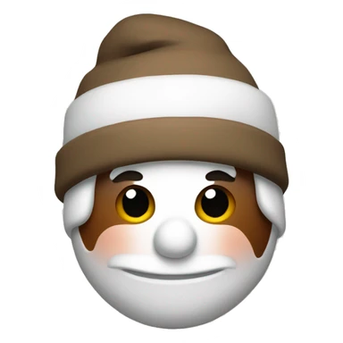 Brown and white asthetic snowman sticker