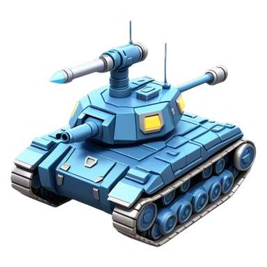 Clash of Clans aesthetic: Cinematic heroic Space Tank Emoji, rendered in a 3D vector-style similar to standard emojis with minimal shading and bold, simplified shapes. A robust, isometric armored vehicle with sleek futuristic plating and energy cannons, softly glowing with a high-tech cosmic combat charm. Simplified yet unmistakably iconic, highly detailed and consistent, glowing with a soft radiant shine and high gloss. Stylized with a touch of intergalactic warfare and a soft glowing outline, capturing the essence of a futuristic battle machine with a friendly, playful spirit! sticker