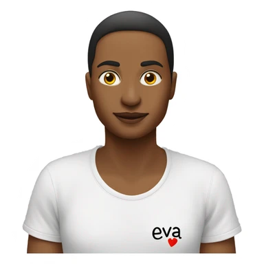 T-shirt with the inscription “I ❤️ eva” sticker