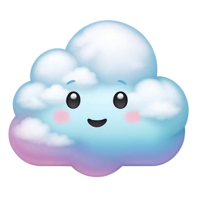 colorful pastel cloud sticker