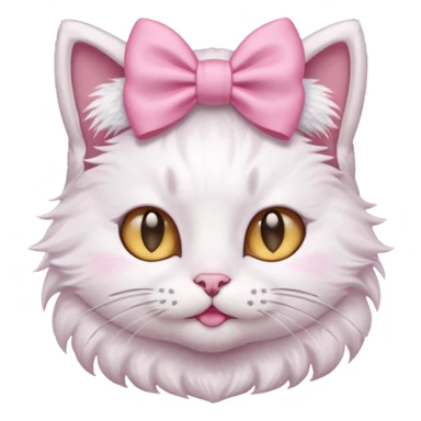 Gato con moño Rosita en l cabeza sticker