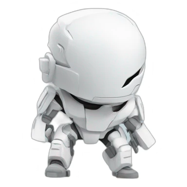 futuristic white Phantom squad Infiltration armored pants invisible effect sticker