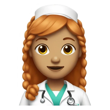 Gingerhead nurse with nose piercing and bangs sticker