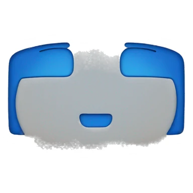 a simple blue rectangle with a face sticker