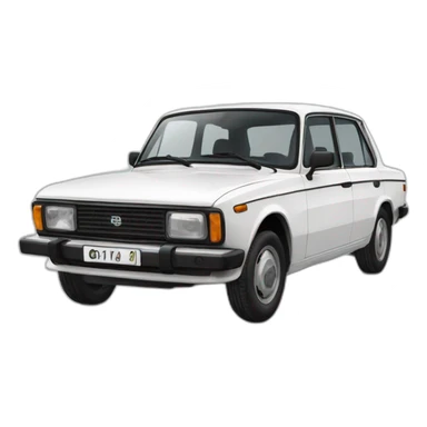White lada 2106 sticker