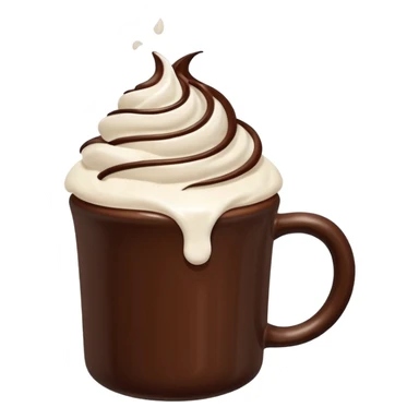 Cioccolata calda aestetich senza faccia sticker