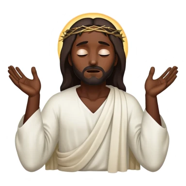 Dark skin christ Jesus injured eyes closed  sticker