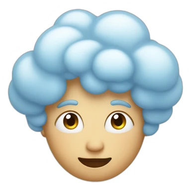Un nuage en forme de visage sticker