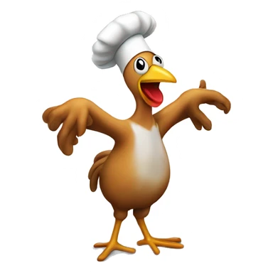 roast chicken who is dancing  sticker