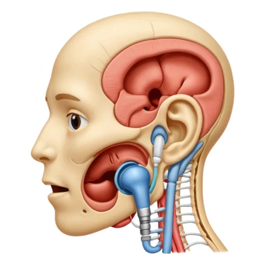 ouvido, nariz, garganta e estruturas da cabeça e pescoço, como cordas vocais, amígdalas e adenoides sticker