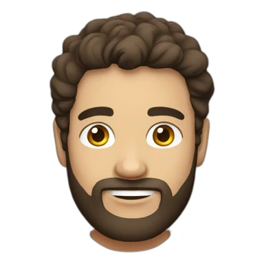 Brunette Man with beard and hoody sticker