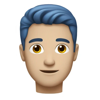 white bold guy with blue ey sticker