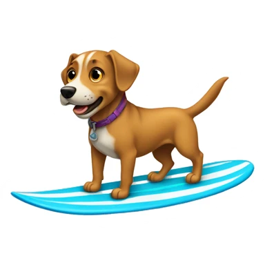 Perro surfeando  sticker