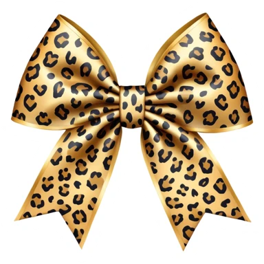 leopard print cheer bow sticker