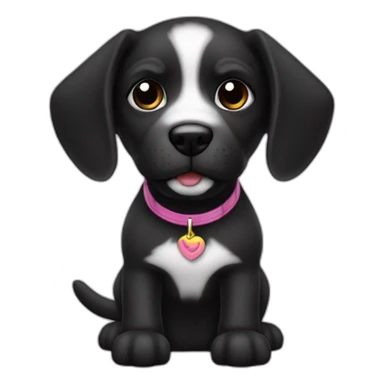 Canichetoy-negro-cachorro sticker