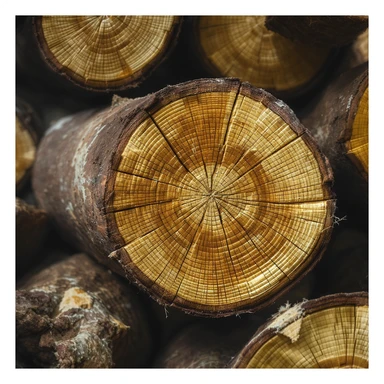 a single realistic wood log, isolated, no background sticker