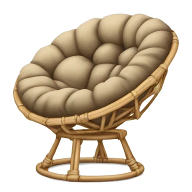 Light brown papasan chair sticker