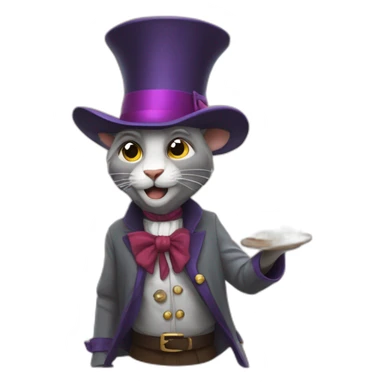 Magicien avec raton laveur sticker