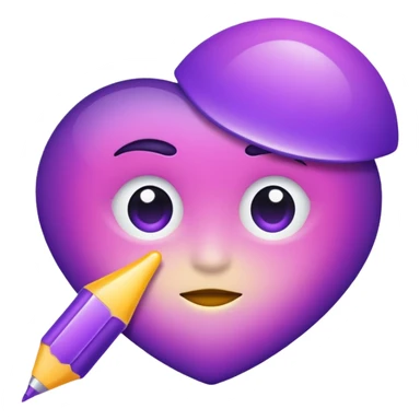 beautiful realistic highlighter in purple gradient sticker