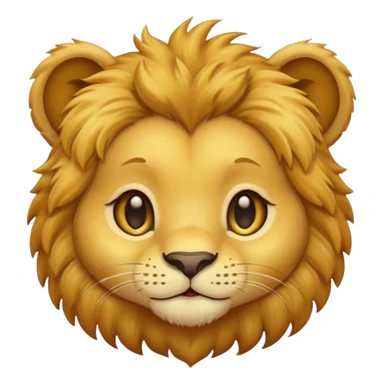 Cute baby lion's face (little cheeks, not much hair) sticker