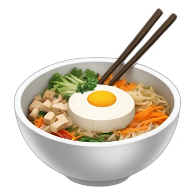 bowl of tofu bibimbap sticker