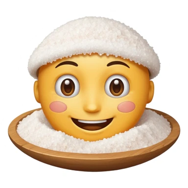 Happy face with pile of salt sticker