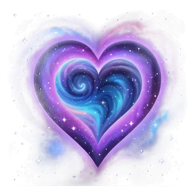 Galaxy heart sticker