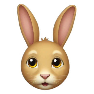 Lapin sur chat  sticker