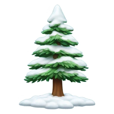 Pine tree with snow on it sticker