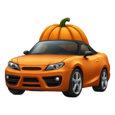 Black car in a pumpkin  sticker