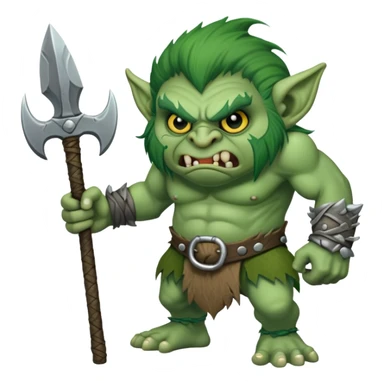 troll with club weapon sticker
