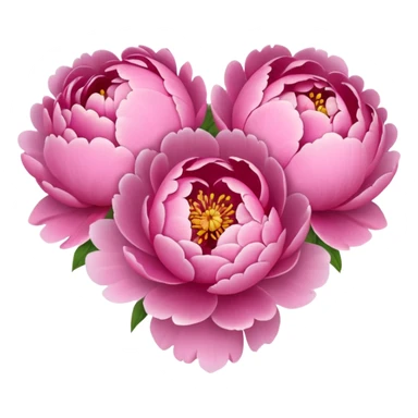 A heart of peonies sticker