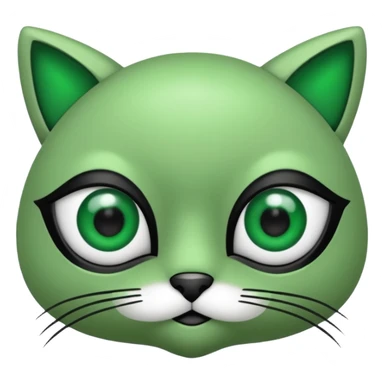 Gata con ojos verdes y negro sticker