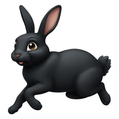 One black bunny hopping sticker