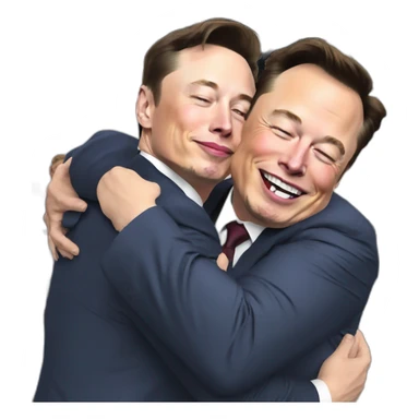 Elon musk hug trump sticker