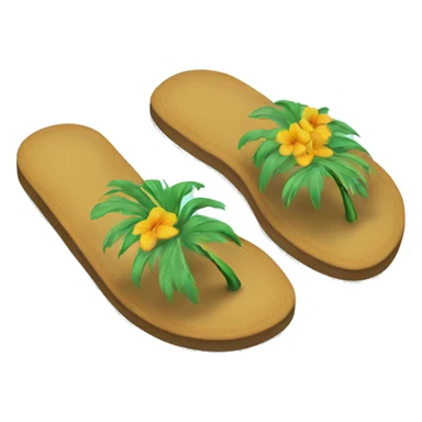 Tropical beach sandals sticker