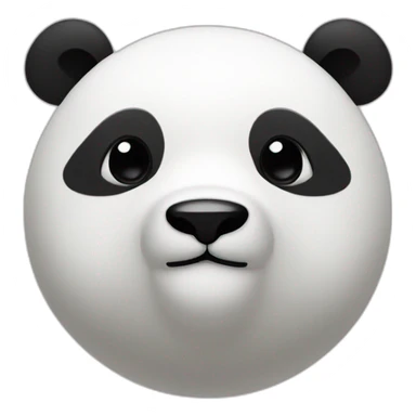 Panda blanco riendose sticker