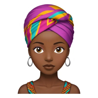 African woman sticker