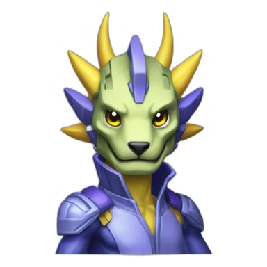 Digimon gabumon man sticker