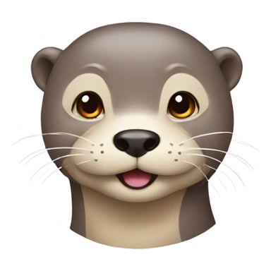 an otter wearing pastel color habok sticker