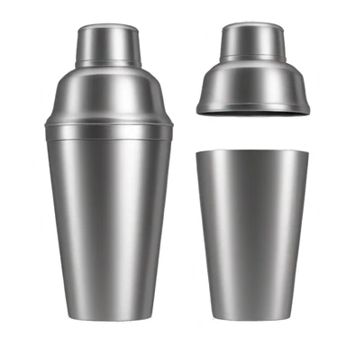 Metal Boston cocktail shaker sticker