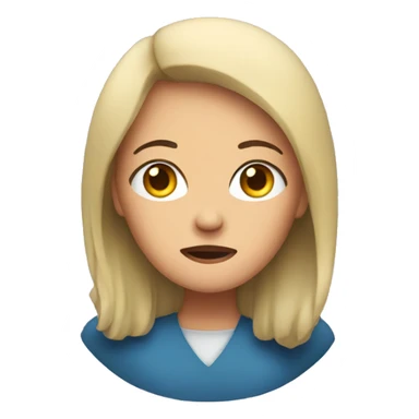 A woman who is sick sticker