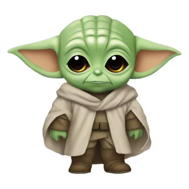 Baby Yoda in the mask of Batman sticker