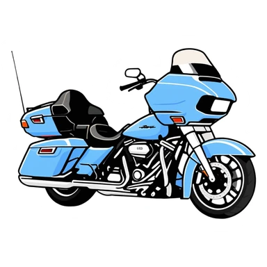 Harley road glide black sticker