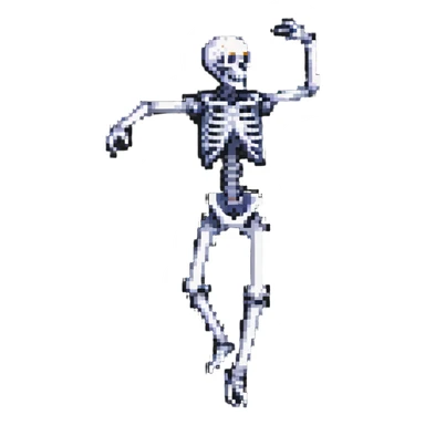 dancing skeleton sticker
