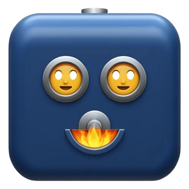 navy blue boiler emoji modern sticker