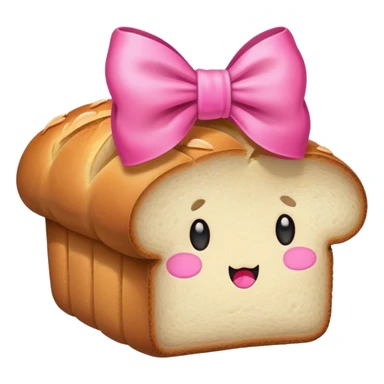 Burnt Loaf with cute pink bow sticker