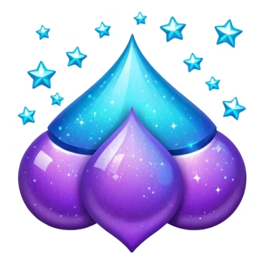 Glitter Purple and Cian add sticker